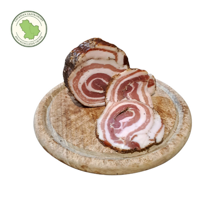 Pancetta arrotolata pepe